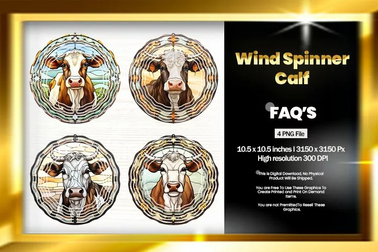 Calf Wind Spinner Sublimation - 04 Variations