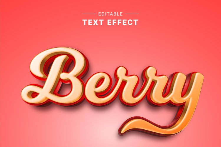 Editable Text Effect for Illustrator. Vector Graphic styles
