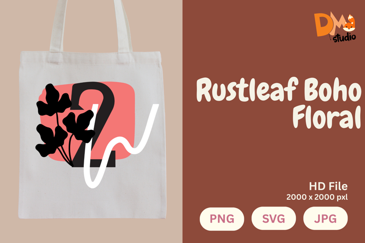 Leaf Monogram Svg Image 3