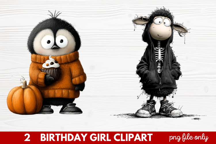 Quirky Halloween Clipart | Cute Spooky Character PNG Illustr