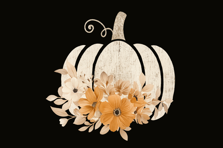Floral Pumpkin Png Clipart