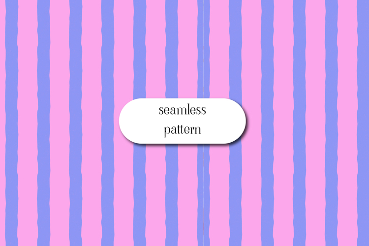 Pastel Wavy Stripe Seamless Pattern Pink Blue Background