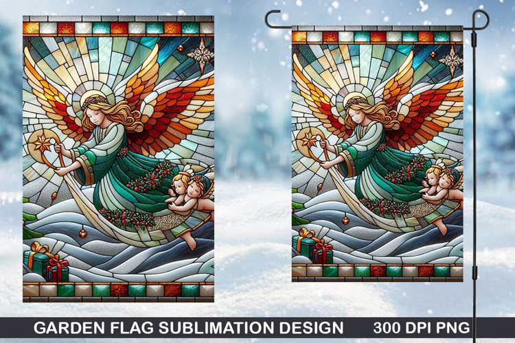 Garden Flag Sublimation| Christmas Garden Flag PNG Design