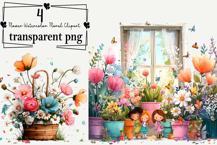 Watercolor Flower Clipart Image 11