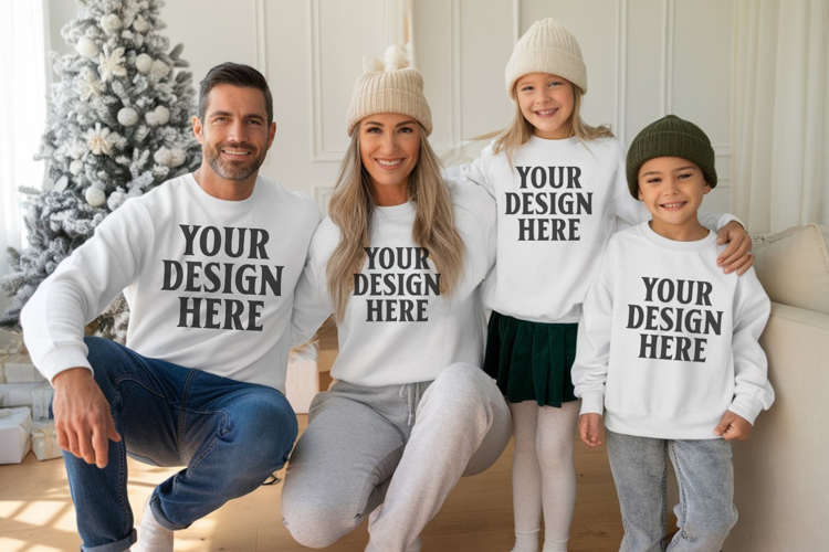 Christmas Family Group Tshirt Mockups