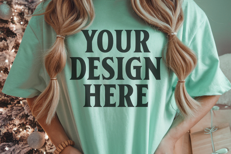 Bay Christmas Comfort Colors 1717 Mockups, CC 1717 mockups