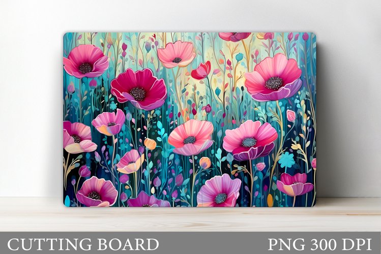 Flowers Cutting Board. Floral Cutting Board Design example image 1