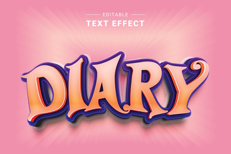 Editable Text Effect for Illustrator. Vector Graphic styles