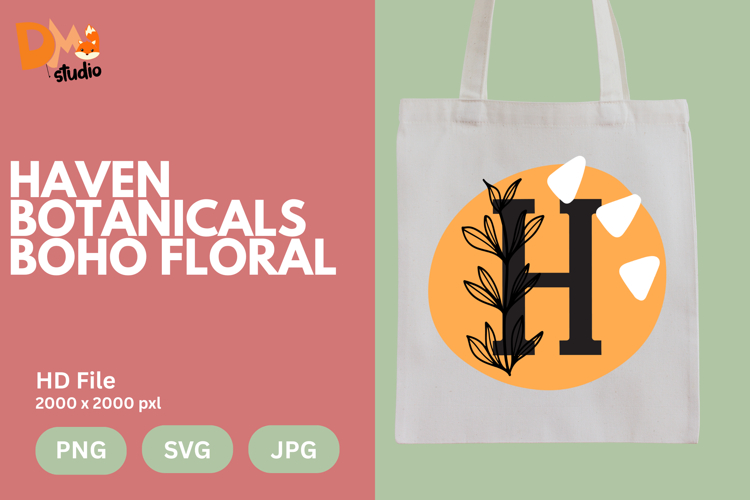 Haven Botanicals Boho Floral Monogram