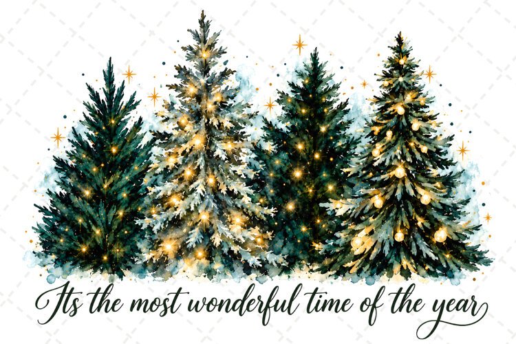 It's The Most Wonderful Time Of The Year PNG, Christmas Tree example image 1