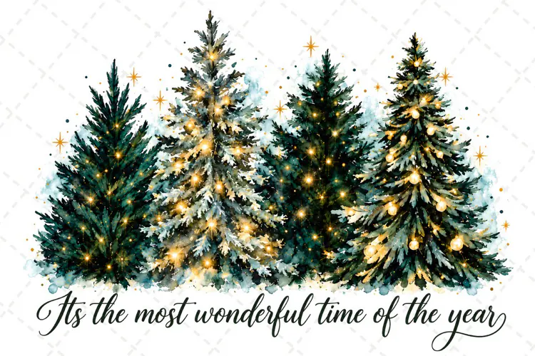 It's The Most Wonderful Time Of The Year PNG, Christmas Tree