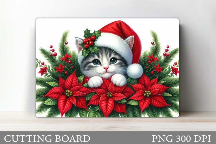 Christmas Cat Cutting Board. Christmas Cutting Board Design