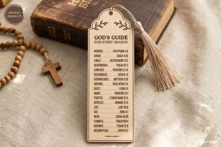 Bible Emergency Numbers Bookmark Laser Cut | Glowforge | SVG