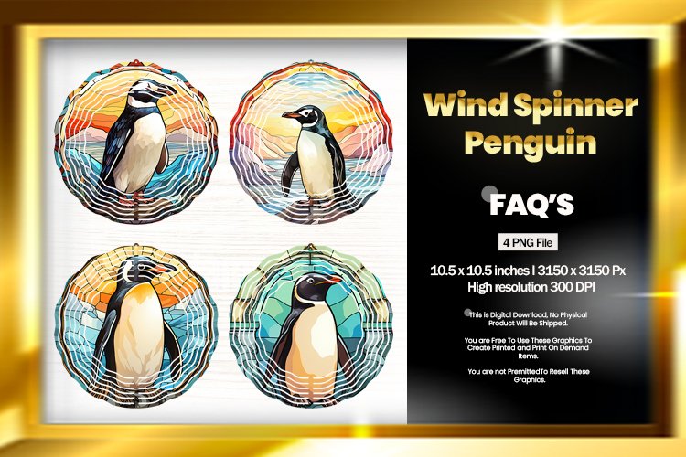 Penguin Wind Spinner Sublimation - 04 Variation example image 1