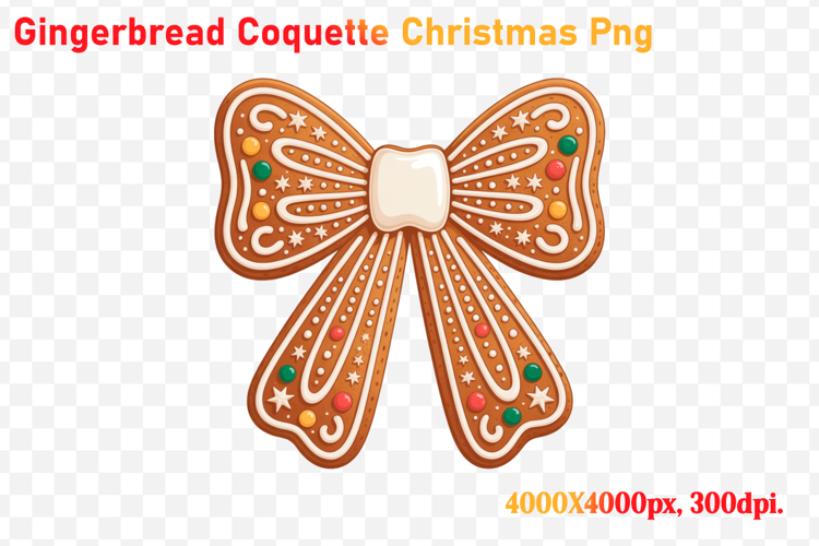 Gingerbread Coquette Christmas PNG Sublimation