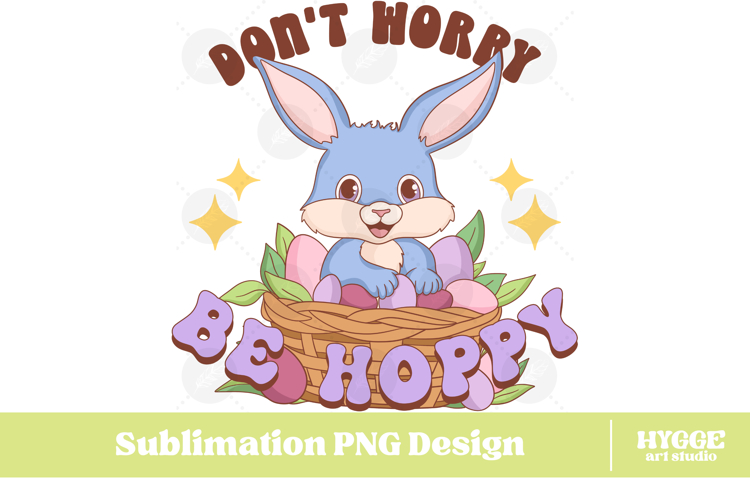 Easter Bunny Sublimation PNG Chick Farm Hip Hop Spring Joy