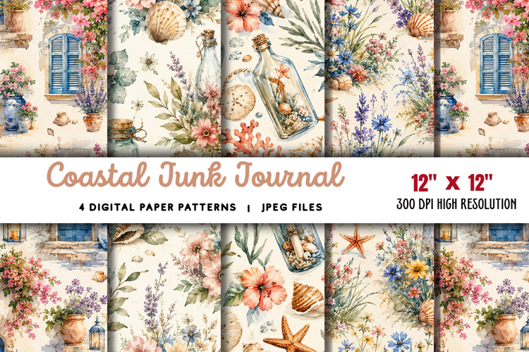 Coastal Junk Journal Pages JPG