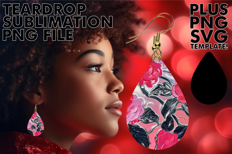 Sublimation Blossom Earrings example image 1