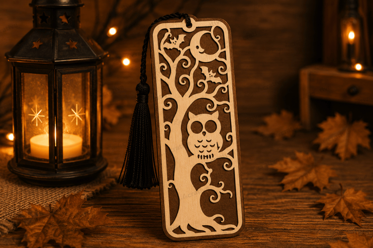 Halloween Bookmark Laser Cut SVG File, Halloween Laser Cut