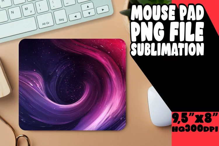 Stunning Gradient Pattern Mouse Pad Sublimation Design