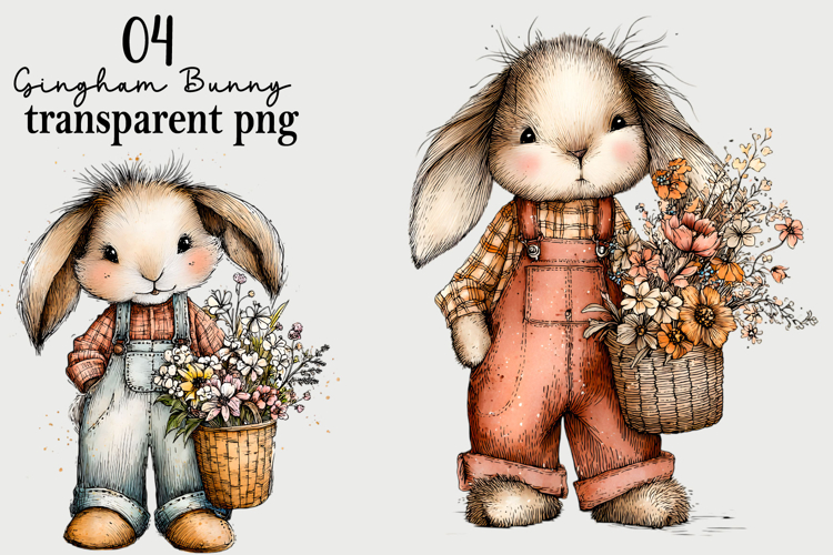 Cute Easter Bunny Clipart Image 18