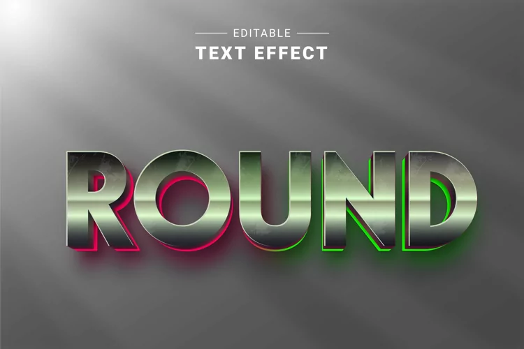 Editable Text Effect for Illustrator. Vector Graphic styles