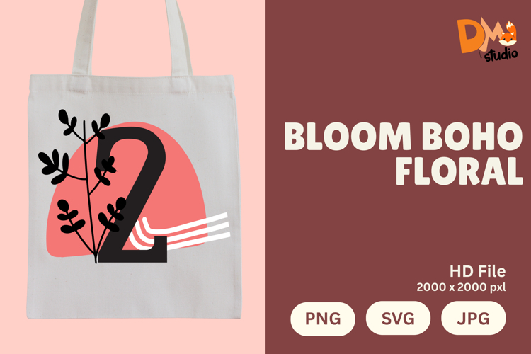 Boho Floral Svg Image 10