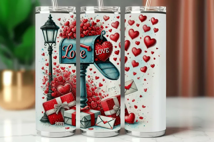 Valentine Tumbler Wrap 20 oz - mailbox