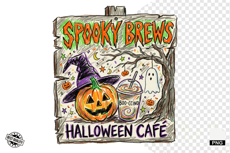 Halloween Coffee Signs PNG