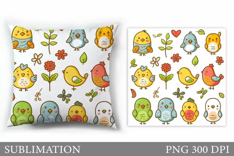 Cute Birds Sublimation. Cute Bird Pillow Sublimation