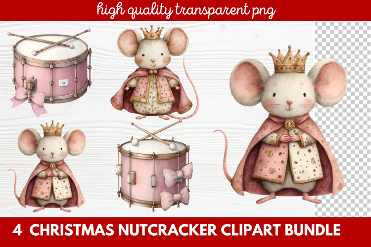 4 Christmas Nutcracker Clipart | Festive Holiday Nutcracker
