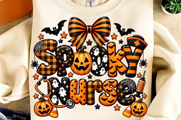 Spooky Nurse PNG, Halloween Sublimation, Trending Halloween example image 1