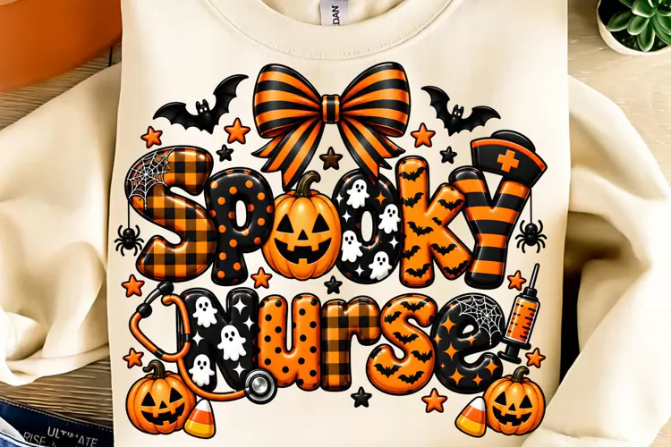 Spooky Nurse PNG, Halloween Sublimation, Trending Halloween