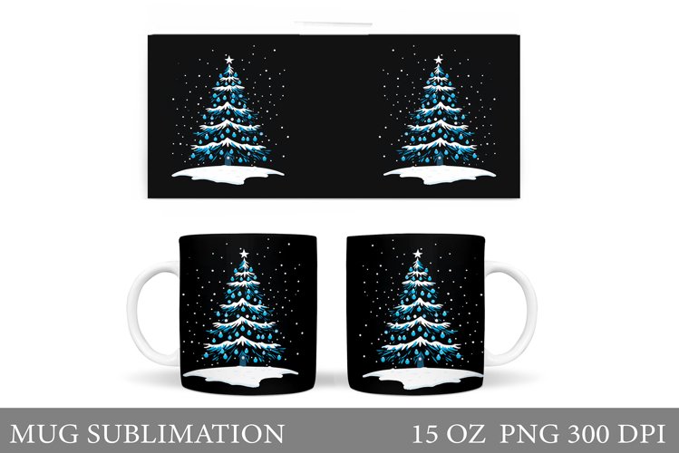 Christmas Tree Mug Sublimation. Christmas Tree Mug Design example image 1