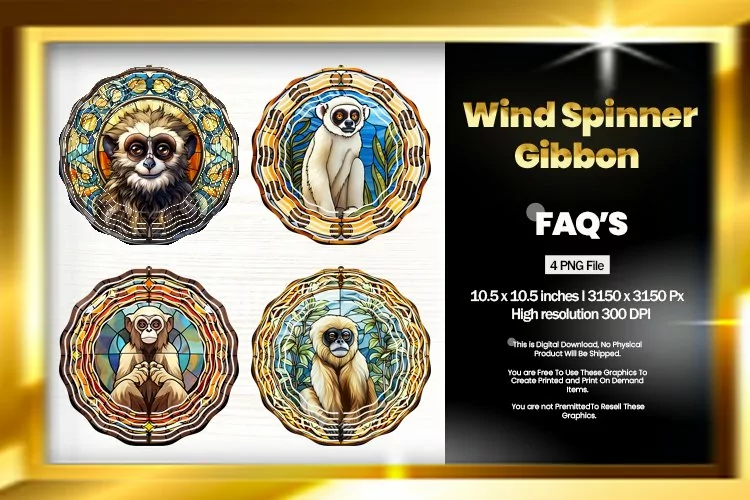 Gibbon Wind Spinner Sublimation - 04 Variations
