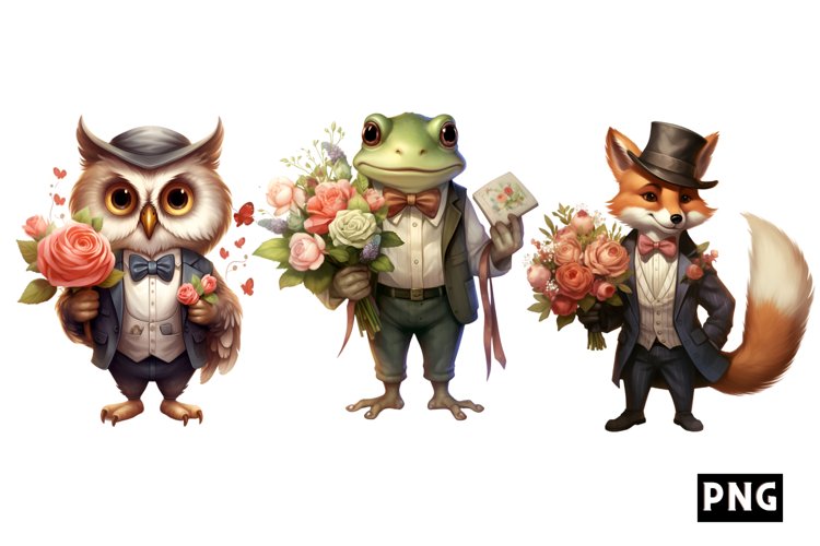 Romatic Gentleman Animal clipart