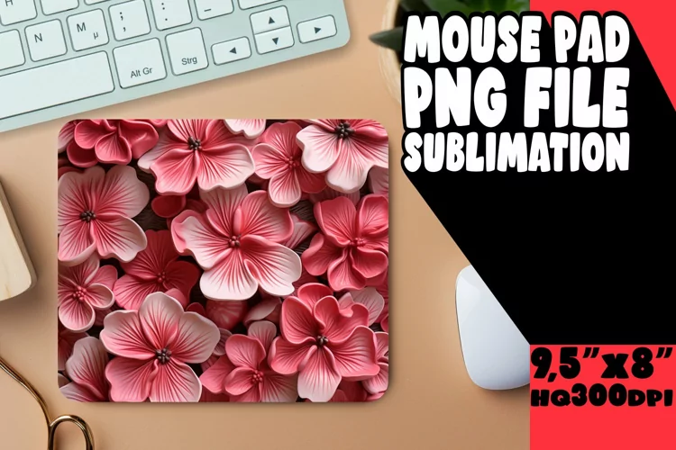 Bring Nature to Desk: 3D Flower Mouse Pads