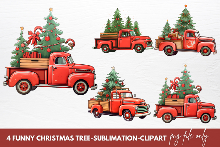 Christmas Truck Clipart Image 3