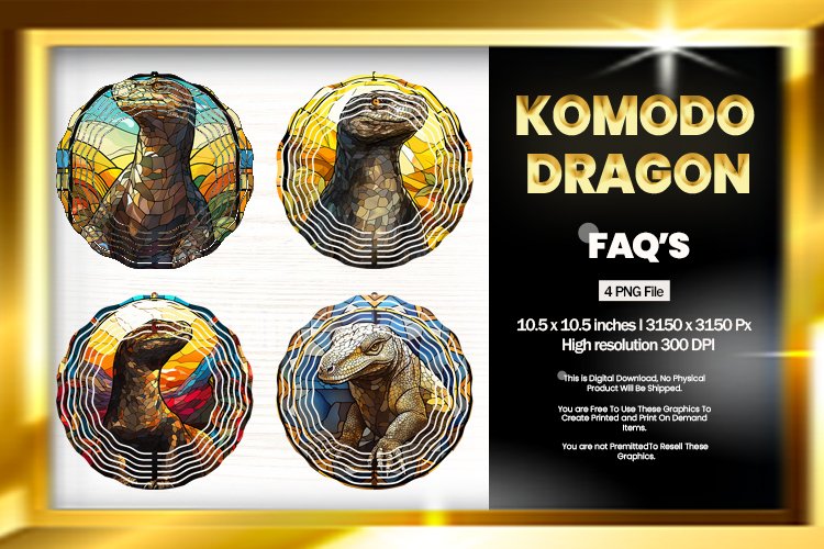 Komodo Dragon Wind Spinner Sublimation - 04 Variations example image 1
