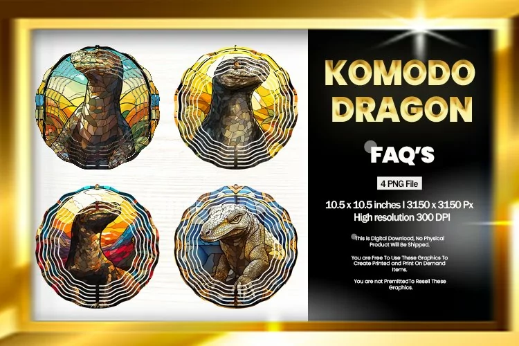 Komodo Dragon Wind Spinner Sublimation - 04 Variations