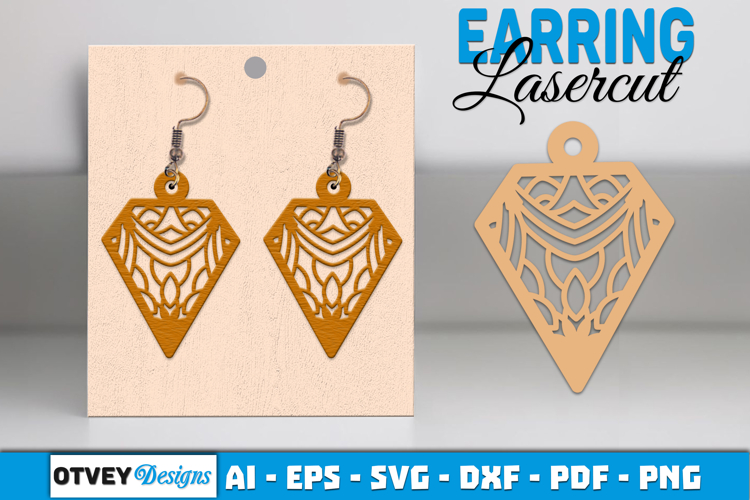 Mandala Earring Lasercut