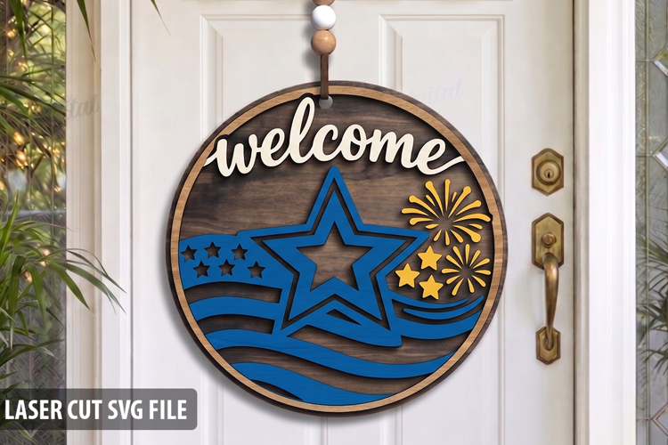 Welcome SVG - Laser Cut Design