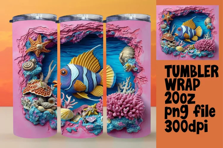 Dive into the Mesmerizing Ocean View - 3D Tumbler
