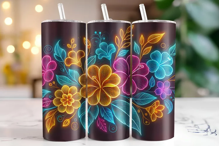 Flowers Tumbler Wrap | Sublimation | Tumblers