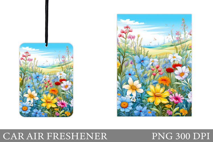 Wildflowers Car Air Freshener. Flowers Car Air Freshener