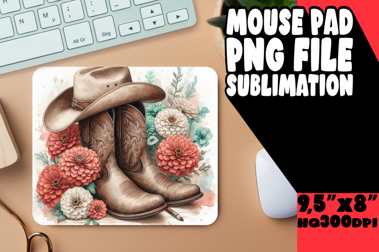 Whimsical Desk Pad Sublimation Ideas, Western