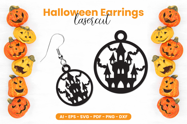 Halloween Earrings Laser Cut
