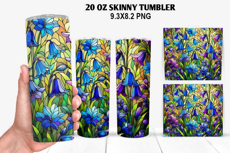 Flower Skinny Tumbler 20oz Wrap Design, Spring Tumbler Wrap