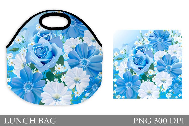Flowers Lunch Bag Design. Rose Lunch Bag Sublimation
