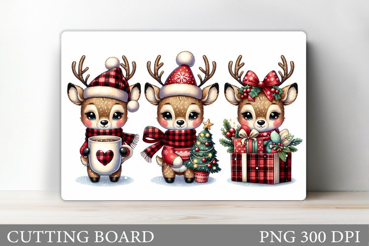 Christmas Deer Cutting Board. Christmas Cutting Board Design example image 1